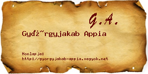 Györgyjakab Appia névjegykártya